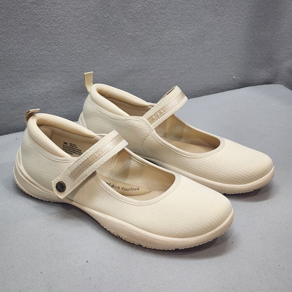 J‎ Sport Women's Melody Mary Jane Cream Eggshell Shoes Memory Foam Size 8